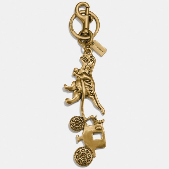Coach Handbags - Large Metal Coach Rexy Carriage Golden Dinosaur Rare Purse Bag Charm